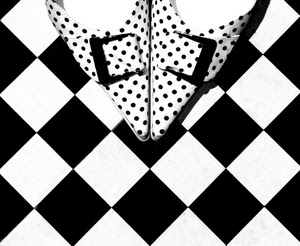 scarpe, bianconero, nero, bianco, punta, pois, quadrati, quadri, fibbie, fibbia, ottico, piastrelle, scacchi, punte, puntini