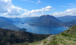 lago, panorama, montagne, nuvole, acqua, paesaggio, cielo, monti, montagna, azzurro