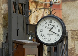 orologio, lancette, numeri, tempo, ore, romani, londra, metallo, cerchio, antico, stazione, scritta, ora, appeso, ferro