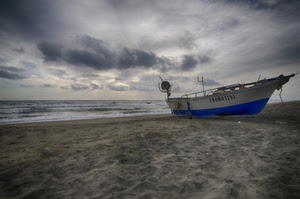 mare, barca, sabbia, spiaggia, nuvole, cielo, riva, blu, numeri