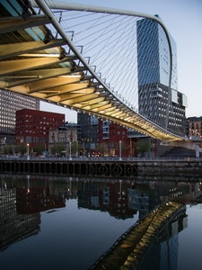 grattacielo, ponte, riflesso, città, fiume, acqua, riflessi