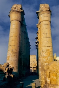 colonne, cielo, ruderi, tempio, nuvole, archeologia, rovine, egitto