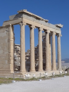 colonne, cielo, tempio, rovine, capitelli, azzurro, architrave, archeologia, ruderi, pietre, rudere, sei, ionico
