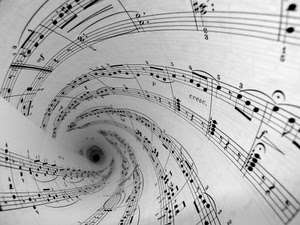 musica, note, carta, foglio, spartito, rigo, spirale, righi, partitura, bianconero