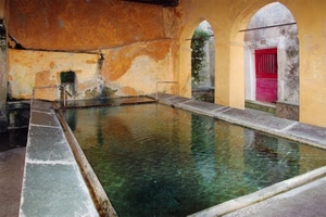 acqua, lavatoio, porta, archi, rosso, arco, riflessi, riflesso