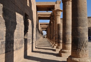 colonne, prospettiva, ombre, ombra, tempio, ruderi, antico, cielo, muro