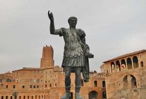 archi, statua, finestre, torre, palazzi, cielo, colonne, case, roma, scultura, romano, augusto, tetti, grigio, cesare
