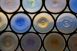 cerchi, vetro, azzurro, vetrata, colori, giallo, vetri, nero, verde, ferro, viola, blu