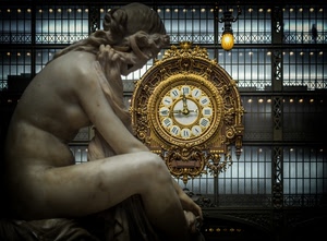orologio, statua, oro, numeri, lancette, luce, marmo, lampione, scultura, stazione, ore, donna, museo, dorato, cerchio, romani
